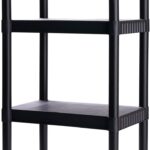 Plano 4-Shelf Plastic Storage Shelves, 48 x 23 x 14, 200lb Capacity, Pantry, Office, Closet and Garage Shelves, Easy to Assemble, Durable Plastic Shelving Unit
