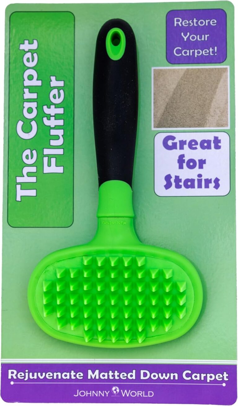 The Carpet Fluffer by Johnny World Products  Revitalize Matted Carpets and Rugs Instantly  Handheld, Easy-to-Use Tool for High-Traffic Areas, Stairs, and Pet Hair Removal