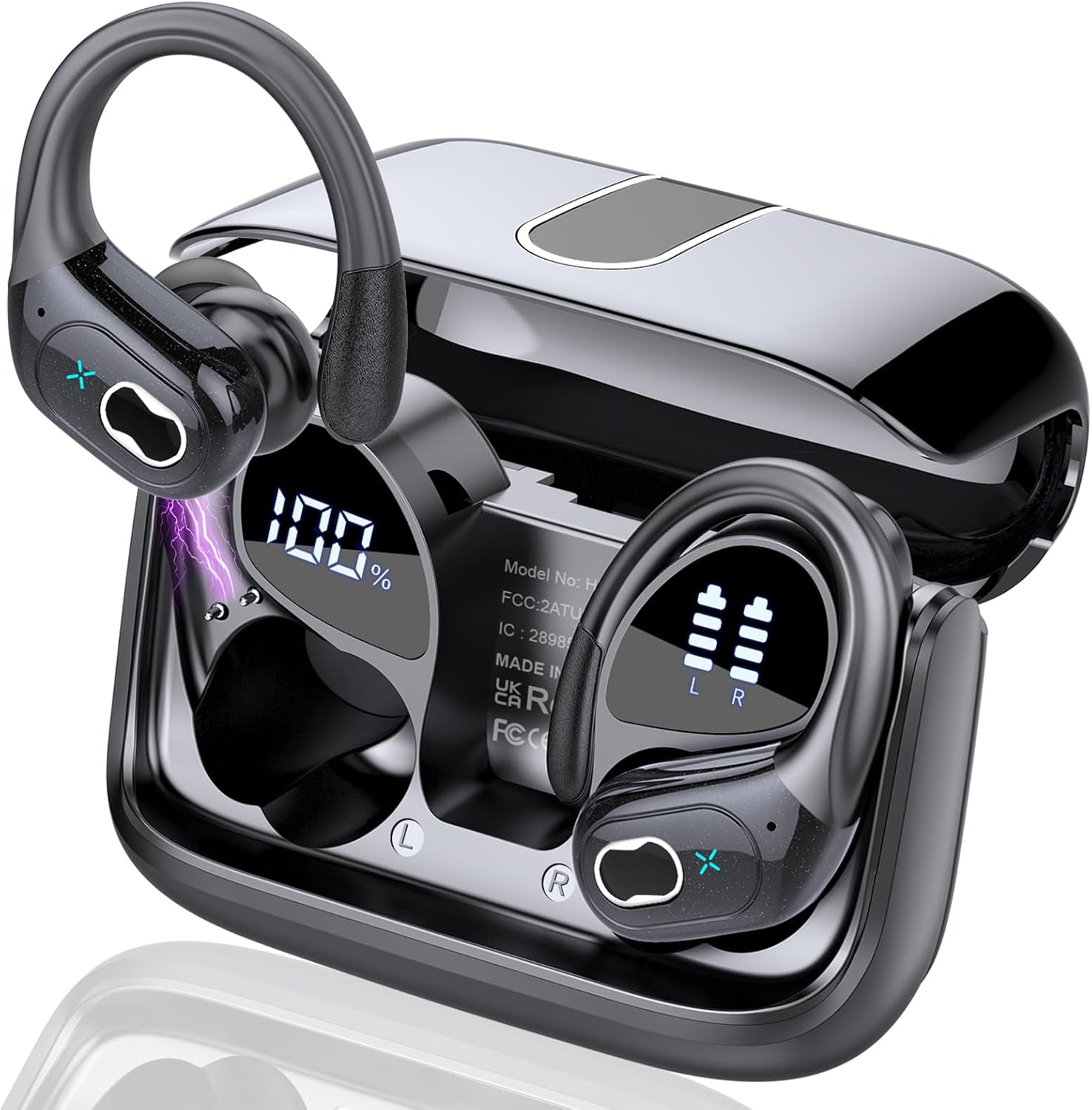 Wireless Earbuds 75hrs Bluetooth 5.4 Headphone Sport, 2026 Bluetooth Earbuds Stereo Deep Bass Over Ear Bud with Earhooks, ENC Noise Cancelling Mic, IPX7 Waterproof Earphone for Gym/Running/Workout Wireless Earbuds 75hrs Bluetooth 5.4 Headphone Sport, 2026 Bluetooth Earbuds Stereo Deep Bass Over Ear Bud with Earhooks, ENC Noise Cancelling Mic, IPX7 Waterproof Earphone for Gym/Running/Workout