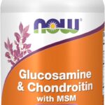 NOW Foods Supplements, Glucosamine & Chondroitin with MSM, Joint Health, Mobility and Comfort*, 90 Veg Capsules