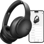 DOQAUS Bluetooth Headphones Over Ear Wireless, 90H Playtime, BT 5.4, 9 EQ Modes via App, Movie & Sleep Mode, HiFi Deep Bass, Memory Foam for Travel, Gym, Phone, PC Stocking Stuffers