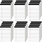 24 Pack of Legal Pad Writing Pads 5" x 8" Notepad 80gsm Recycled Paper Small Legal Pads 25 Lines Note Pads Perforated Legal Pads 720 Sheets Double-Sided Printing Printed Legal Pads for School,