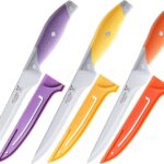 MONGSEW 3PCS Boning Knife, German Stainless Steel Fillet Knives, 6 inch Curved Boning Deboning Filet Fillet Knife for Meat, Fish, Poultry, Cutting, Trimming, Ergonomic Rubber Handle, Dishwasher Safe