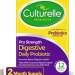 Culturelle Pro Strength Daily Probiotics For Digestive Health (2 Month Supply) with Prebiotics for Women & Men, Supports Occasional Diarrhea, Gas & Bloating, Gluten & Soy Free, 60 Count