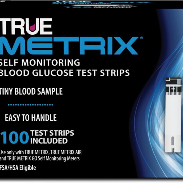 TRUE METRIX Self Monitoring Blood Glucose Test Strips, TRUE METRIX Family of Self Monitoring Blood Glucose Meters, Value Pack, 100 Count