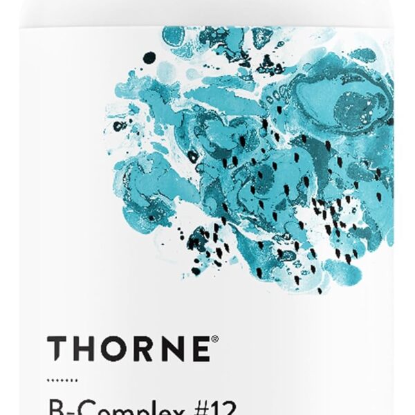 THORNE - B-Complex #12 - Vitamin B Complex with Choline Supplement - Supports Cellular Energy Production & a Healthy Nervous System* - Third-Party Certified - Gluten, Dairy & Soy-Free - 60 Capsules
