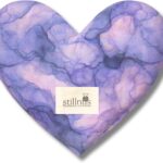Reverie Weighted Eye Pillow  Organic Flaxseed & Lavender, Watercolor Print, Heart Shaped, Relaxation & Feel Better Gift for Women
