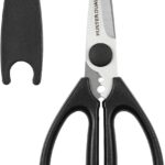Kitchen Scissors for Food, HUNTER.DUAL Heavy Duty Come Apart Poultry Shears for Cooking, All Purpose for Cutting Chicken, Meat, Fish & Vegetables (Black, 8.26 Inch)