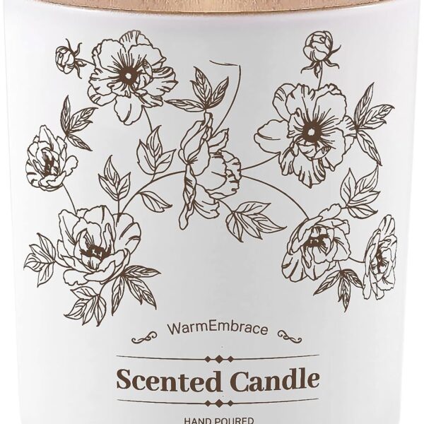 Deluxe Scented Candle for Women & Men, Vanilla Coconut Soy Wax Candle, 8 Oz Jar Candle for Home, Scented-60 Hours Long Lasting Burning, Suitable Gift for Mom