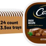 Cesar Classic Loaf in Sauce Adult Wet Dog Food Duck Flavor, Wet Food for Dogs, 3.5 oz Easy Peel Trays, 24 Count