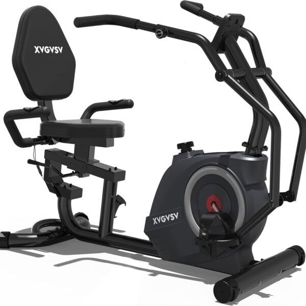 Recumbent Exercise Bike, Recumbent Stationary Bike for Home, Recumbent Bike with 400LB Weight Capacity Whisper-Quiet 16 Levels Magnetic Resistance Heart Rate and Multi-Function LCD Comfortable Seat