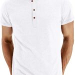 Sailwind Mens Henley Short Sleeve T-Shirt Cotton Casual Shirt