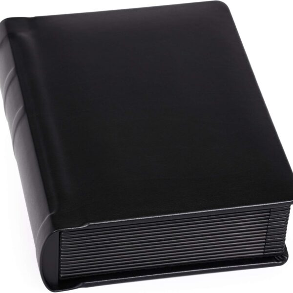 Professional Leatherette Bound Photo Album for Weddings and Special Occasions (5x7 (15 Page), Black/Black)