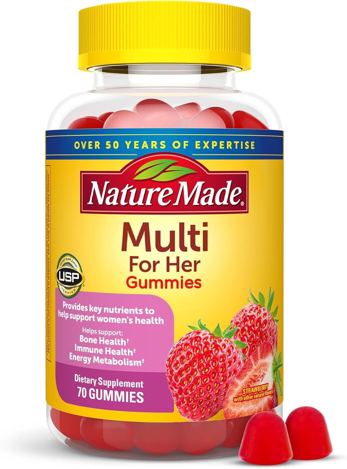Nature Made Multivitamin For Women, Womens Gummy Multivitamins for Daily Nutritional Support, 70 Multi Vitamin Gummies, 35 Day Supply Nature Made Multivitamin For Women, Womens Gummy Multivitamins for Daily Nutritional Support, 70 Multi Vitamin Gummies, 35 Day Supply