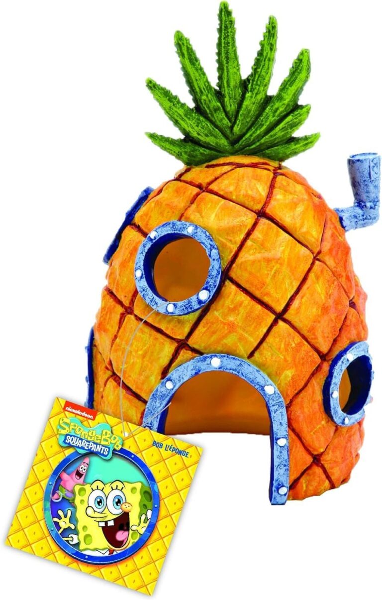 Penn-Plax Spongebob Squarepants Officially Licensed Aquarium Ornament  Spongebobs Pineapple House  Medium