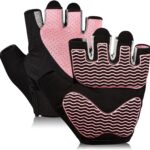 sunnex Workout Gloves for Women - Breathable Weight Lifting Gloves with Non-Slip Silicone Padding, Fingerless Gym Gloves for Cycling, Rowing, Pull Ups & Training (4 Sizes)