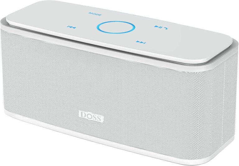 DOSS SoundBox Touch Wireless Bluetooth Speaker-12W HD Sound with Rich Bass, IPX5 Waterproof, 20H Playtime, Handsfree, for Gatherings, Home, Office, Outdoor, Travel-Upgraded