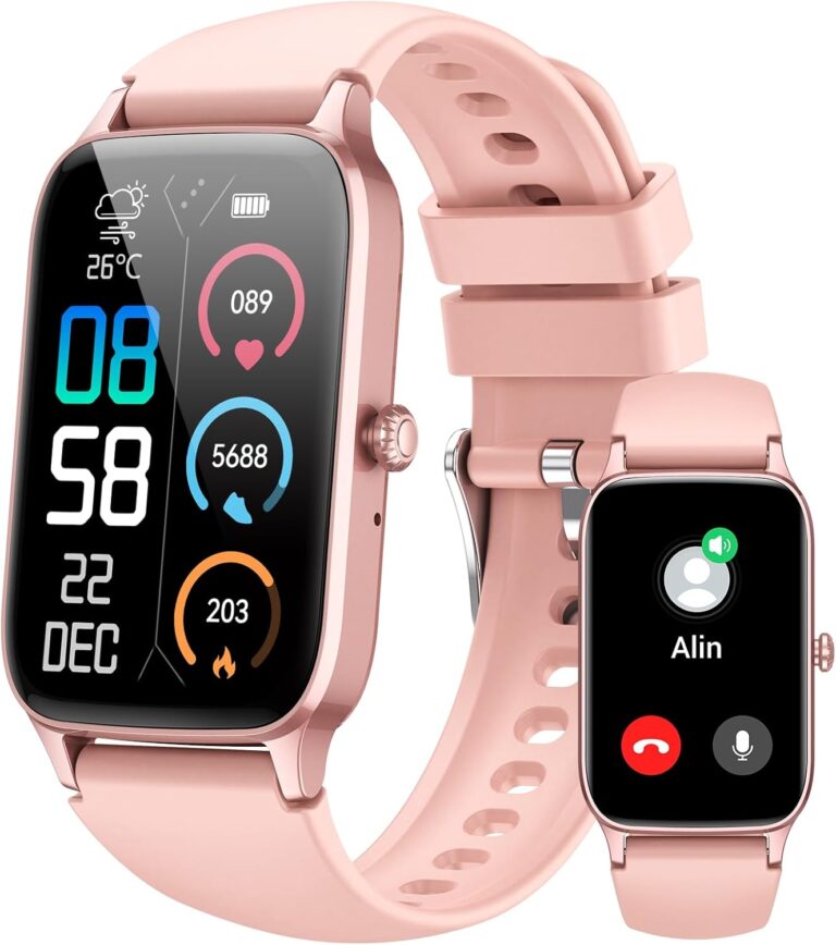 Smart Watch for Women, 1.57" Smartwatch (Answer/Make Call), 2025 NEW Fitness Tracker with 110+ Sport Modes, Heart Rate/Sleep Monitor, IP68 Waterproof, Pedometer, Fitness Watch for Android iOS Pink