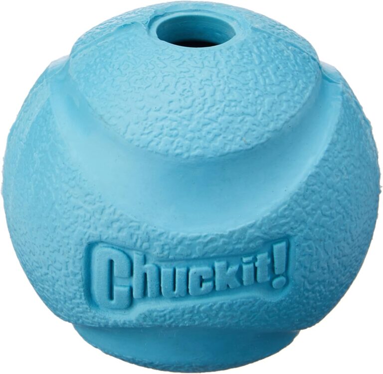 Chuckit! High-Bounce Rubber Fetch Ball, Large (3 Inch), Pack of 1, Assorted Colors, For Large Breeds