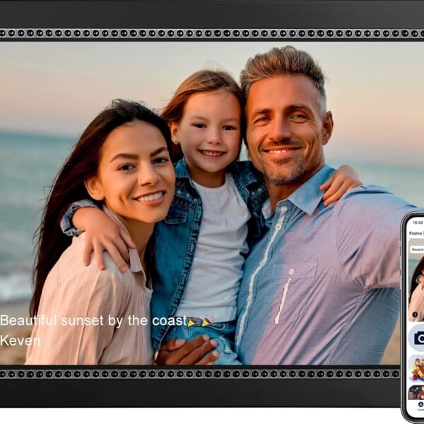 Digital Picture Frame 15.6 Inch Large Digital Photo Frame with 1920 * 1080 IPS Full HD Touchscreen, Humblestead 64GB WiFi Smart Frame Share Photos and Videos via AiMOR App, Wall Mountable