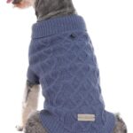 Small Dog Sweater, Soft Knit Dog Clothes for Spring Transition, Lightweight Puppy Outfit for Pomeranian, Yorkie, Chihuahua; Stylish Doggy Apparel for Spring Morning Walks (Dark Blue, M)