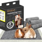 Guinea Pig Bedding, Disposable Guinea Pig Cage Liners, Charcoal Odor Controlling Absorbent Waterproof Pee Pads for Rabbits, Hamster and Other Small Animals. 18''x24'',24 Count