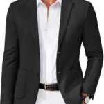 COOFANDY Men's Casual Knit Blazer Slim Fit Lightweight Sport Coat Stretch Two Button Suit Jacket