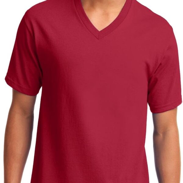 Port & Company Men's 54 oz 100% Cotton V Neck T Shirt