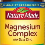 Nature Made Magnesium Complex Supplement with Vitamin D & Zinc for Immune Support, Magnesium Glycinate, Malate, Citrate & Oxide for Muscle, Nerve, Heart & Bone Support, 60 Capsules, 30 Day Supply