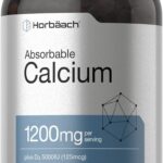 Horbach Calcium 1200 mg with Vitamin D3 | 240 Softgels | 5000 IU Vitamin D3 | Absorbable Calcium Supplement for Women and Men | Non-GMO, Gluten Free