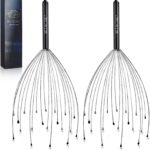 NICEMOVIC 2 Pack Head Scalp Massager Gifts for Women Men, Stocking Stuffers White Elephant Gifts for Adults Prizes for Adults Scalp Massager Hair Growth 20 Fingers Stress Relief Head Scratcher