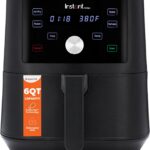 Instant Pot Vortex 6QT XL Air Fryer, 4-in-1 Functions that Crisps, Roasts, Reheats, Bakes for Quick Easy Meals, 100+ In-App Recipes, is Dishwasher-Safe, from the Makers of Instant Pot, Black