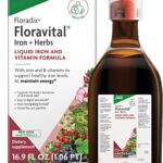 Floradix Floravital Liquid Iron & Vitamin Formula - Liquid Iron Supplement with C & B Vitamins & Herbs for Energy Support - Vegan, Gluten-Free, Yeast-Free & Non-GMO-16.9 Fl Oz