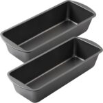 Tiawudi Extra Large Bread Pan, 13" x 5" Long Loaf Pan, Nonstick Baking Pan, Rectangular Loaf Tin, Set of 2