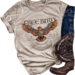 Country Music and Beer Funny Drinking Shirt for Women Summer Vacation T Shirts Vintage Country Shirts Tops