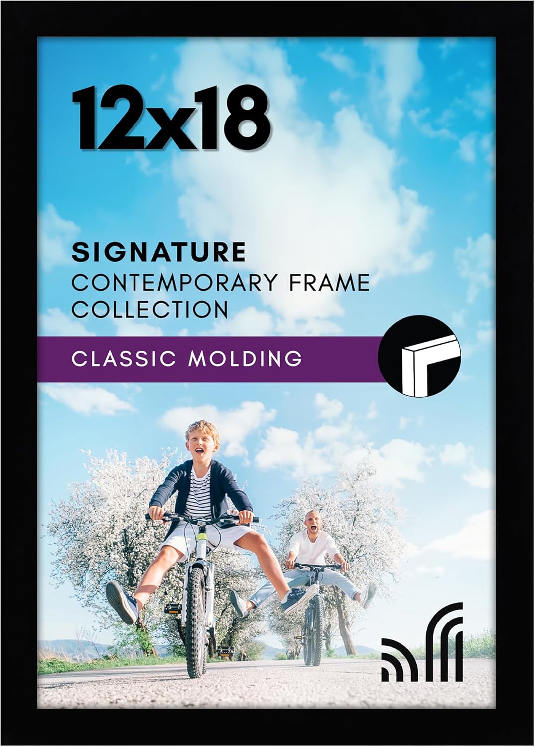 Americanflat 12x18 Poster Frame with Shatter-Resistant Glass - Signature Collection - Gallery-Style Frames Made of Engineered Wood - Photo Frame for Wall Display - Black Americanflat 12x18 Poster Frame with Shatter-Resistant Glass - Signature Collection - Gallery-Style Frames Made of Engineered Wood - Photo Frame for Wall Display - Black