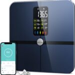 Posture Body Fat Scale, Extra Large Display Digital Bathroom Wireless Weight Scale Composition Analyzer with Heart Rate Heart Index & Body Shape Index with Free APP 400Lb Black