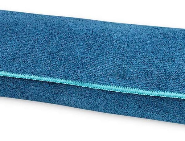Gaiam Yoga Towel - Mat Sized Active Dry Non Slip Moisture Wicking Sweat Absorbent Microfiber Hot Yoga Towel for Women & Men | Stay-Put Corner Pockets (70" Long x 26" Wide)