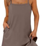 ANRABESS Women Summer Dress 2026 Beach Vacation Outfits Tennis Athletic Workout Romper Dress Built in Shorts Travel Clothes