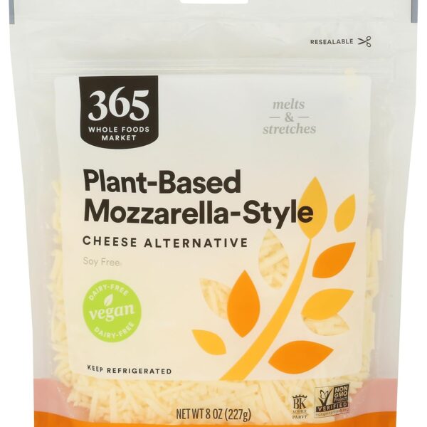 365 by Whole Foods Market Non Dairy Mozzarella Cheese Shreds, 8 OZ