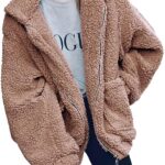 PRETTYGARDEN Women's Fashion Winter Coats Sherpa Fleece Faux Fur Shearling Oversized Trendy Jackets Warm Outerwear Clothing