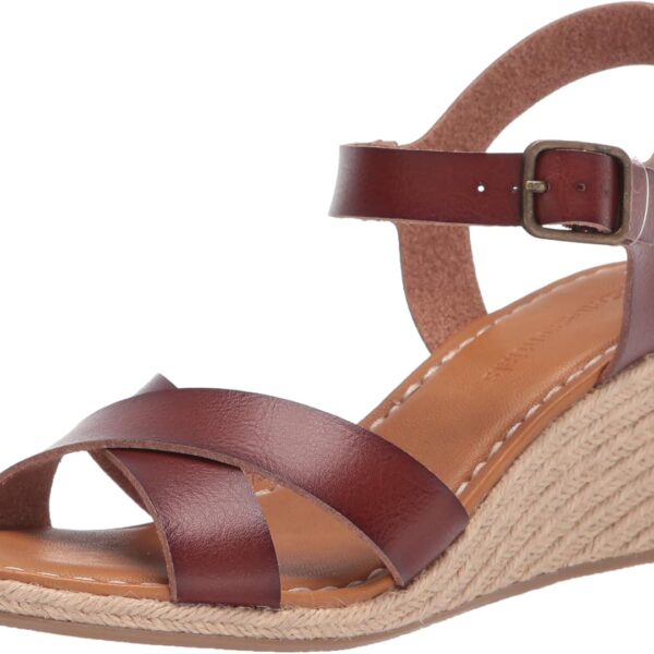 Amazon Essentials Women's Ankle Strap Espadrille Wedge Sandal