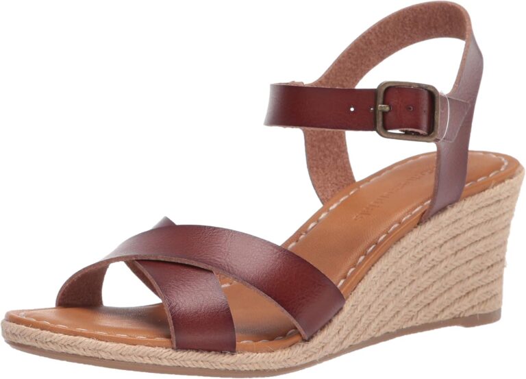 Amazon Essentials Women's Ankle Strap Espadrille Wedge Sandal