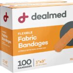 Dealmed Sterile Flexible Fabric Adhesive Bandages  1x3 Inch  100/Box - 2 Boxes - Breathable First Aid Strip Pack - Soft Stretch Wound Patch for Medical, Emergency Kits & Clinic
