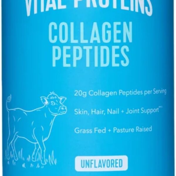 Vital Proteins Natural Whole Nutrition Collagen Peptides - Pasture Raised, Grass Fed, Paleo Friendly, Gluten Free, Single Ingredient - 24 Ounce