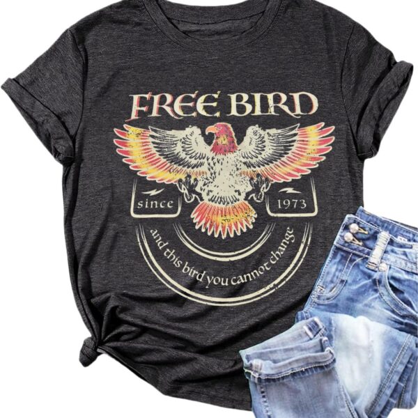 Women Vintage Rock Band Shirts Country Music Shirts Graphic Tees Concert Outfit Short Sleeve Tops