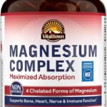 Vitalitown Magnesium Complex Supplement 500mg - NSF Certified Magnesium Glycinate, Malate, Taurate & Citrate - Chelated High Absorption & Gentle on Stomach - Vegan Non-GMO 120 Capsules
