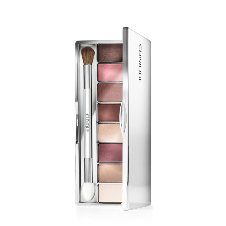 Clinique All About Shadow Eye Shadow Palette, 8 Silky + Buildable Shades | Black Honey, Pink and Nude Honey | Safe For Sensitive Eyes