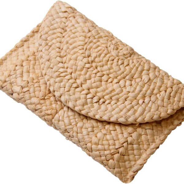 Freie Liebe Straw Clutch Purses for Women Summer Beach Bags Envelope Woven Clutch Handbags