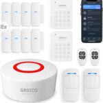 Wireless Home Alarm System 15-Piece Kit, WiFi Alarm System for Home Security with Phone APP Alert (Alarm Siren, Keypad, Remote, Motion, and Door Sensors) for Home, Apartment, Work with Alexa